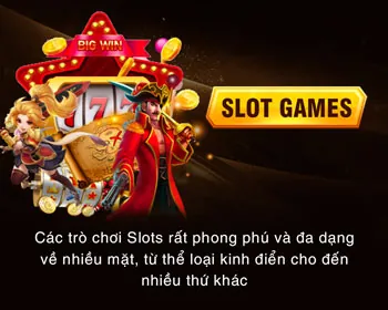 Máy Slot Game với biểu tượng may mắn và hiệu ứng ánh sáng rực rỡ